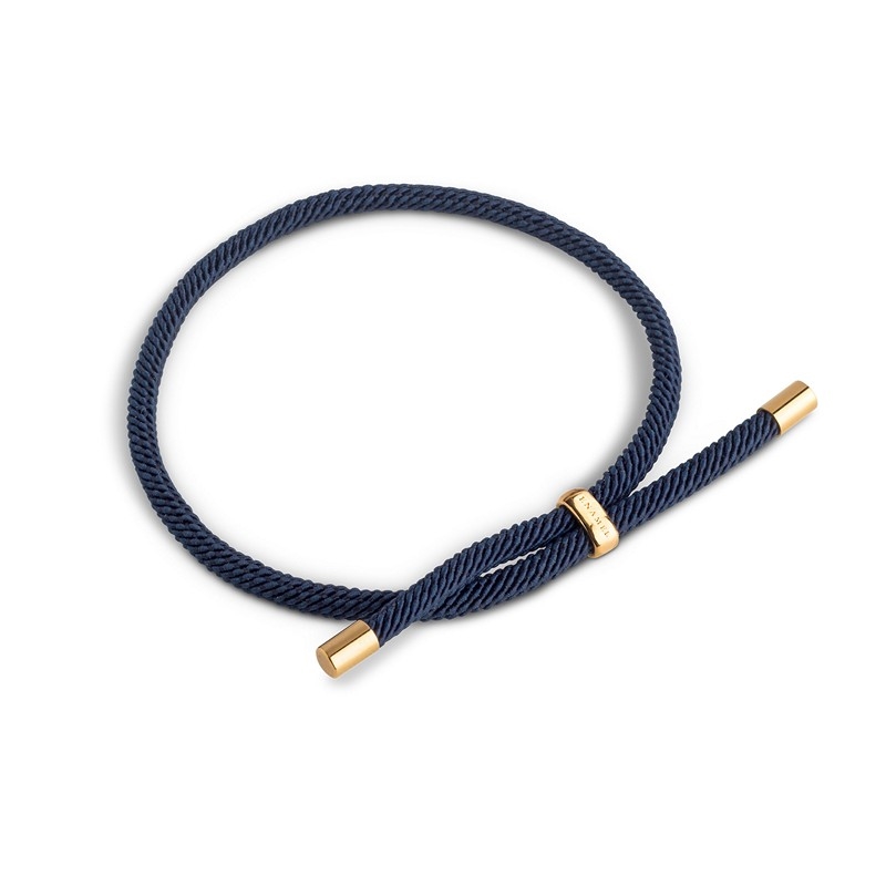 Enamel Color Cord armbånd i forgyldt sølv B145G-Night