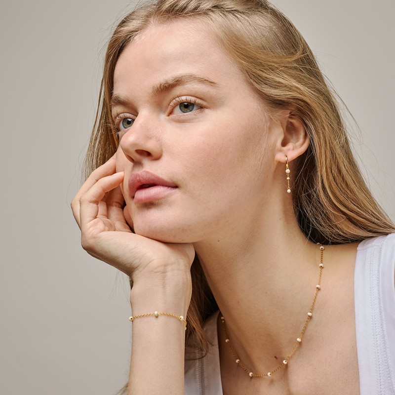 Enamel - Lola Bold DAISY armbånd i forgyldt sølv