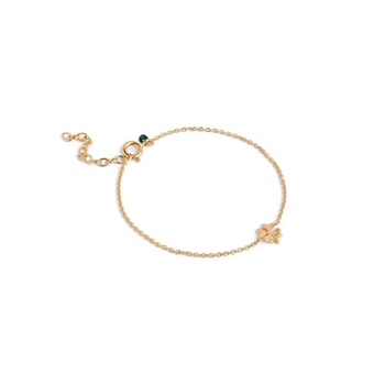 Enamel Four-Leaf Clover armbånd i forgyldt sølv B148GM