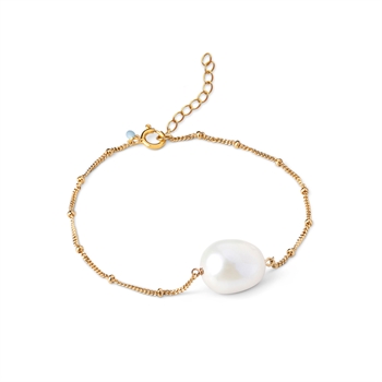 Coco Baroque perlearmbånd i forgyldt sølv fra Enamel Copenhagen