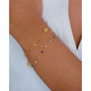 Enamel - Lola MARINE armbånd i forgyldt B66G-Marine