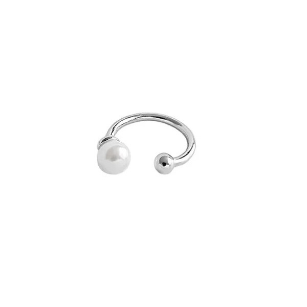 ByBirch - EAR cuff i sterlingsølv m. perle**