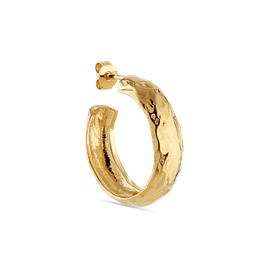 Jane Kønig -Big Bruised Heart Hoop i forgyldt sølv