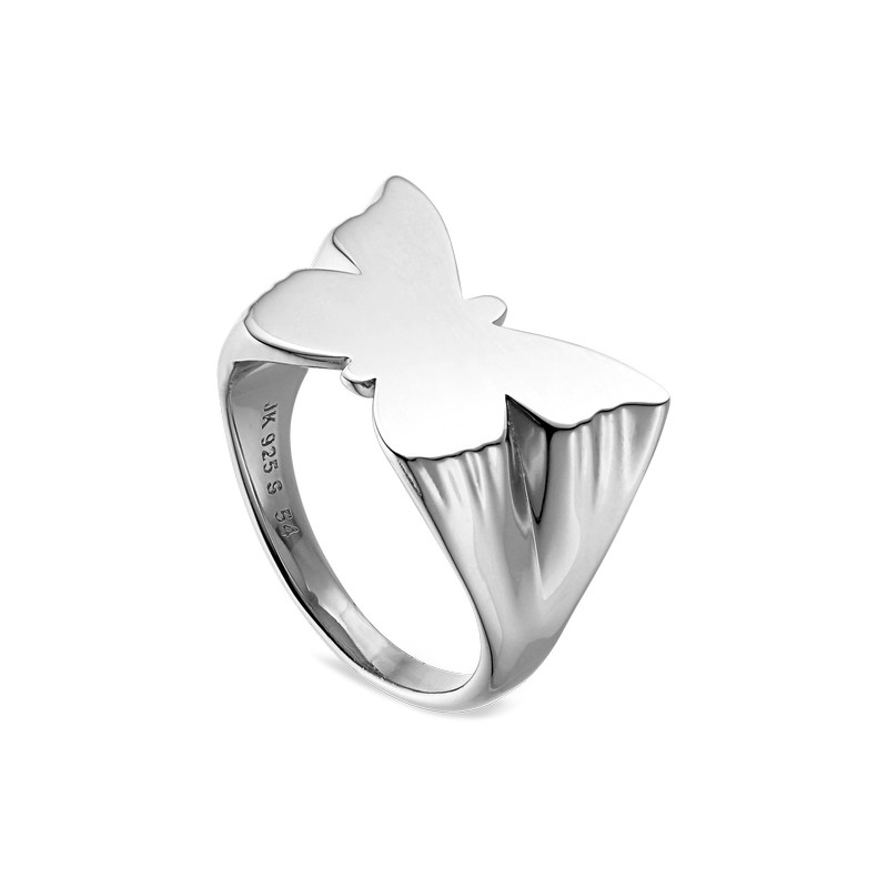 Jane Kønig - Butterfly Signet ring i sølv