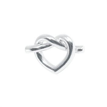 Tied Heart Stud i sølv fra Jane Kønig
