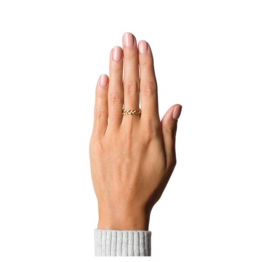 Jane Kønig medium Braided ring i forgyldt JK0007R-G 2