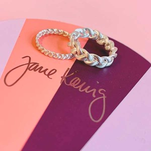 Jane Kønig Braided ring i sølv - JK0005R-S