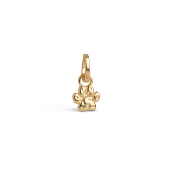 Enamel - Sweet Paw charm i forgyldt sølv