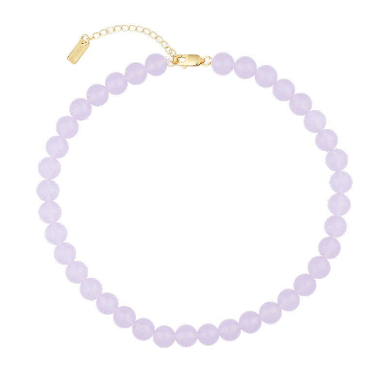 Den smukke Chunky Lavender perlekæde fra House of Vincent