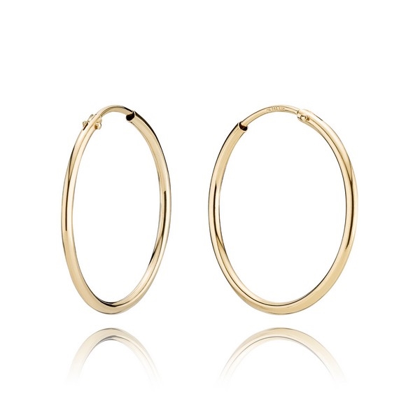 Hoops i 8-14 karat guld af BNH i diameteren 20mm