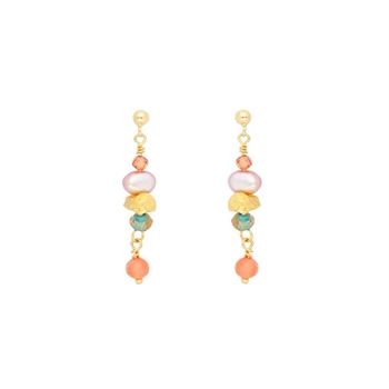 Cecilie øreringe i forgyldt sølv fra Nuni Copenhagen