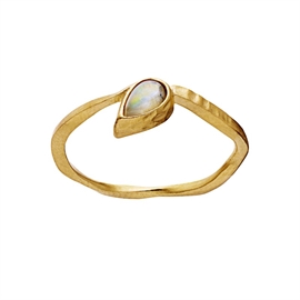 Cille ring i forgyldt m. opal fra Maanesten | 4782a