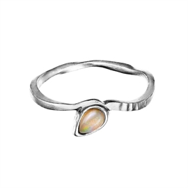 Cille ring i sølv m. opal fra Maanesten - 4782c