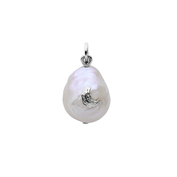 #3 - Maanesten - Claude vedhæng i sølv med barok perle**