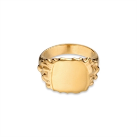 Jane Kønig Drippy signet ring i forgyldt | DSR-AW22-G