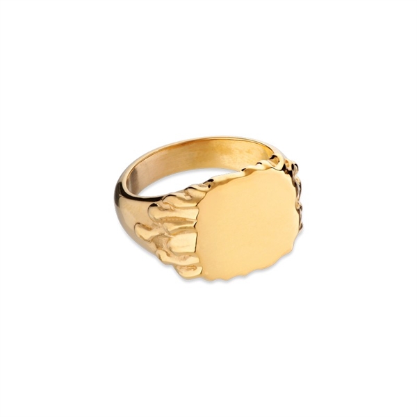 Jane Kønig Drippy signet ring i forgyldt | DSR-AW22-G