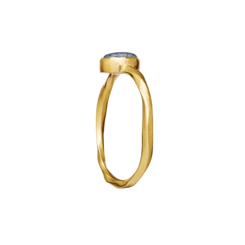 Maanesten - Doris ring i forgyldt sølv 3