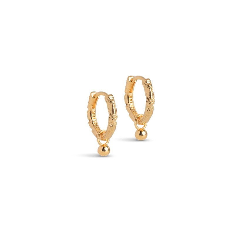 Enamel Belle Hoops i forgyldt sølv E245GM