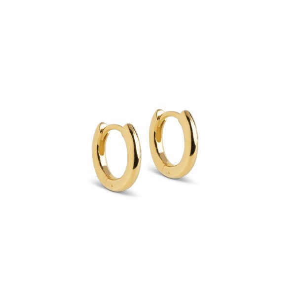 Enamel - Chunky Classic Hoops (8mm) i forgyldt sølv E248G