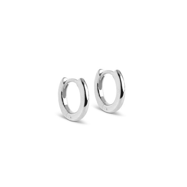 Billede af Enamel - Chunky Classic Hoops (8mm) i sølv