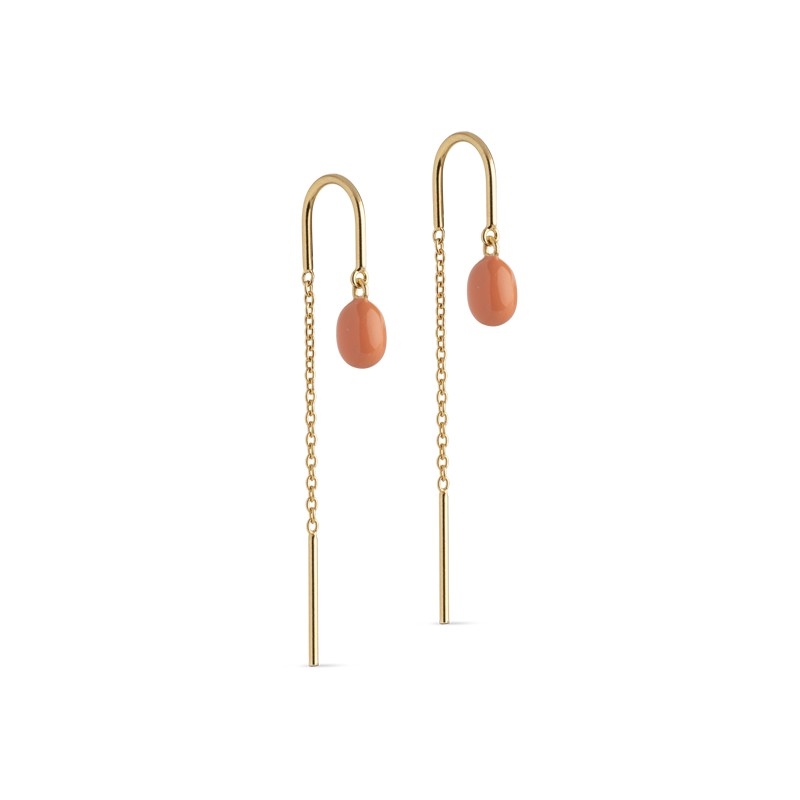 Eleanor  øreringe i forgyldt sølv af Enamel E280GM