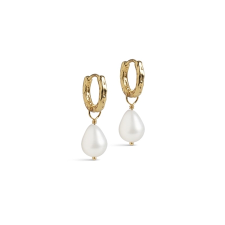 Significant Pearls hoops i forgyldt sølv E324GM