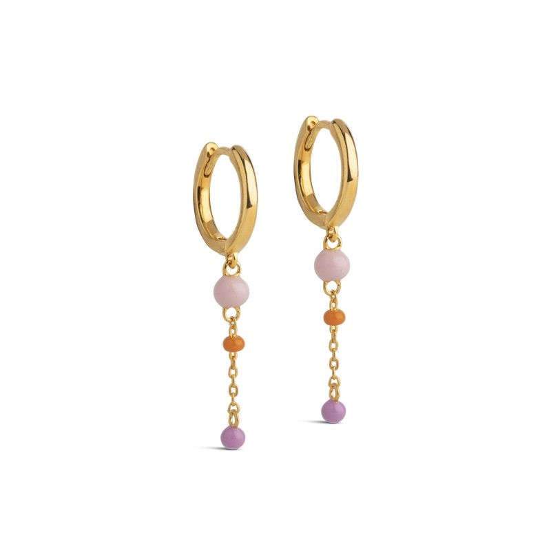 Lola Bold BLUSH øreringe i forgyldt sølv af Enamel