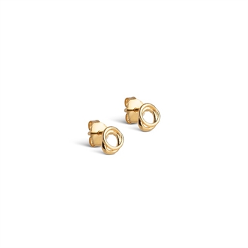 Enamel Bellu Mini ørering i forgyldt sølv E430G