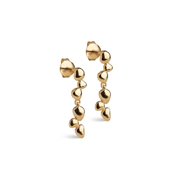 Enamel Nala øreringe i forgyldt sølv