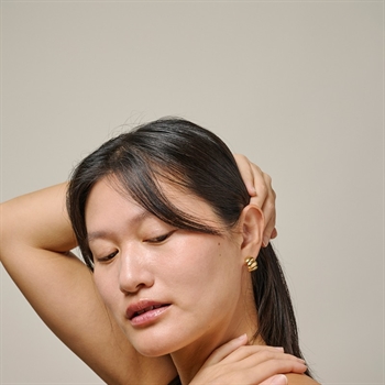 Enamel Melia Chunky øreringe i forgyldt sølv 2