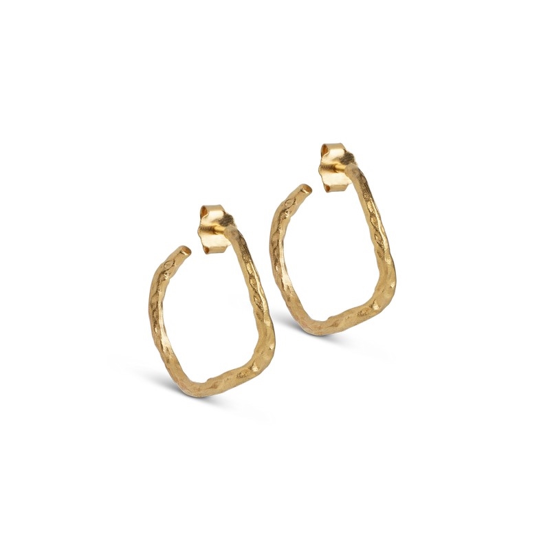 Billede af Enamel - Sway Hoops i forgyldt sølv