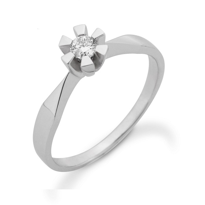 Billede af Eternity Diamantring i 14 kt hvidguld med 0,05-0,50ct