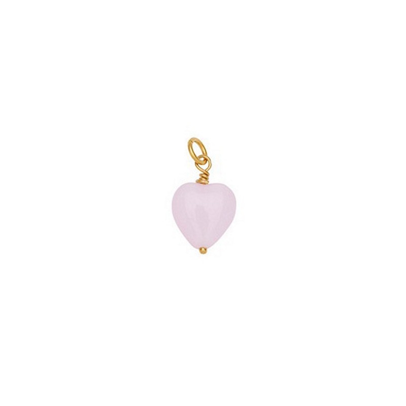 Pico Copenhagen French Heart Pendant i soft rose