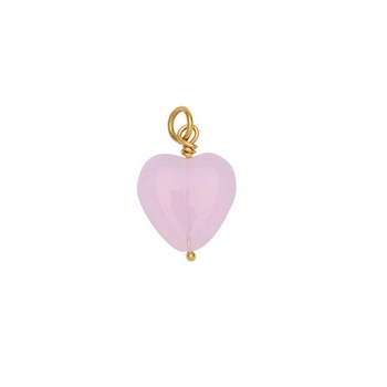 Pico Copenhagen French Grande Heart vedhæng i Soft Rose