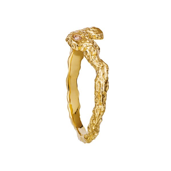 Maanesten - Frida ring i forgyldt sølv 3