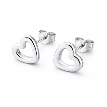 100% Titanium Øreringe i titanium hjerteform