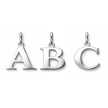 bogstav vedhæng i 925 sterlingsølv