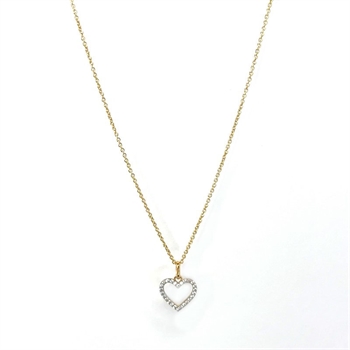 hjerte vedhæng i 8 karat guld er et klassisk og tidløst smykke