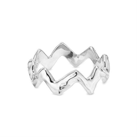 Jane Kønig Heartbeat ring i sølv HR-SS23-S