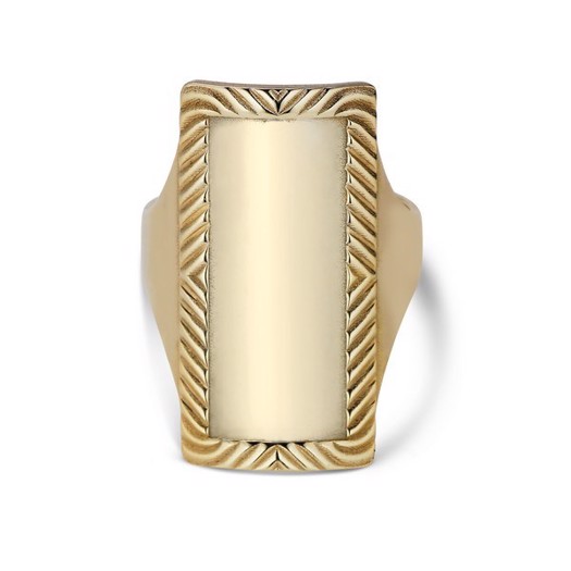 Jane Kønig - Impression Armour ring i forgyldt, IAR01HOL2000-G