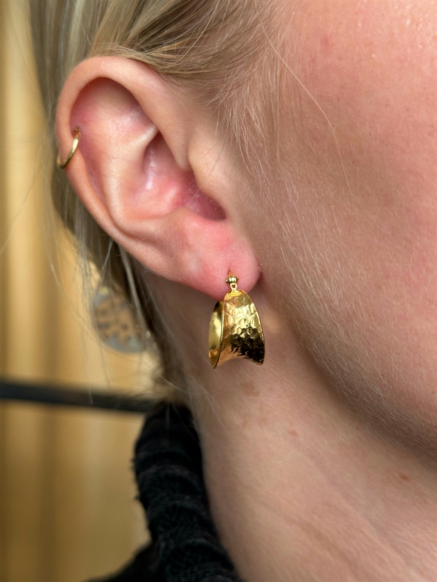 Pico - Cleo Petit Hoops i forgyldt messing N01013