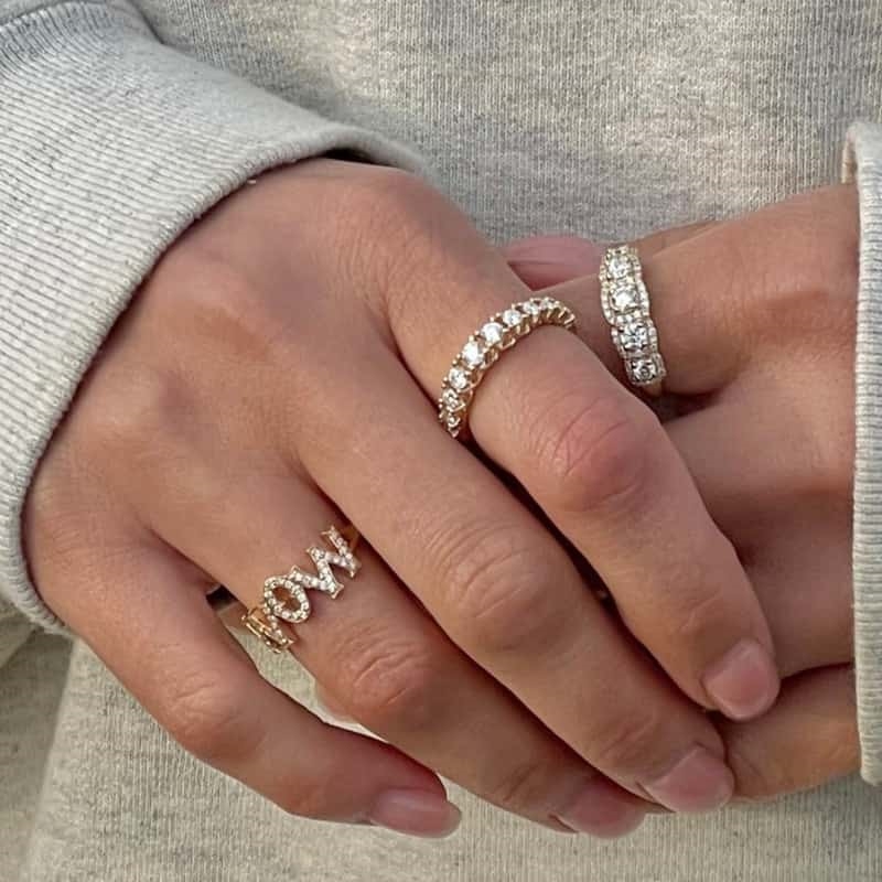 WOW/MOM ring i 14 kt guld m. 0,23ct fra Mads Z 1541099