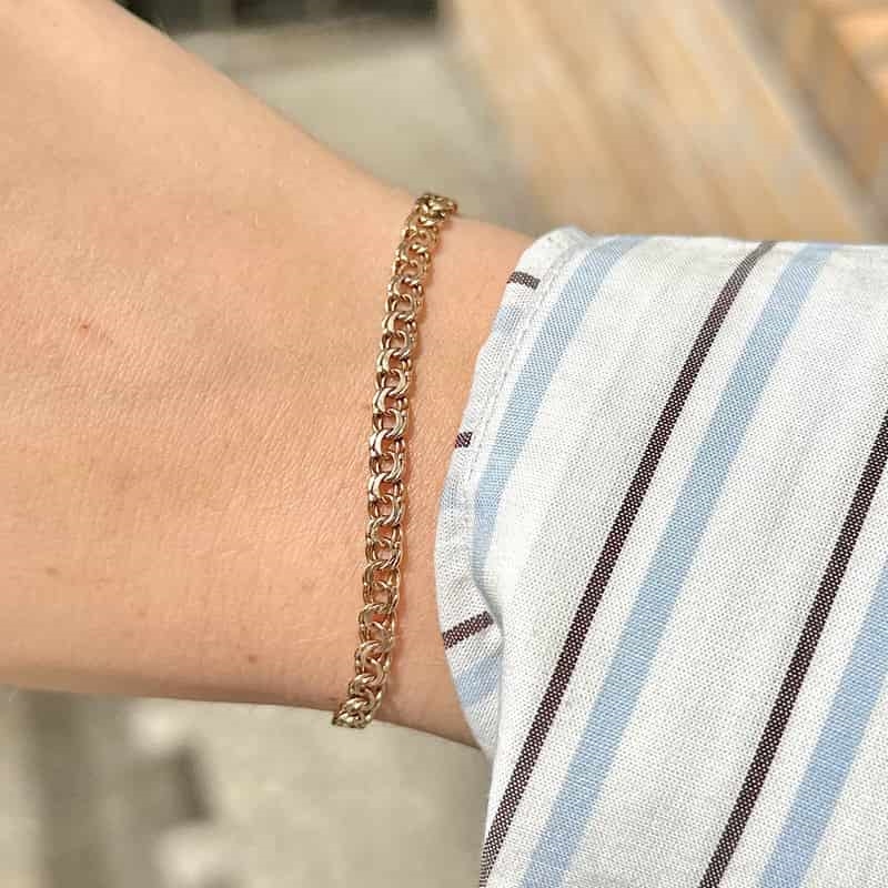 Bismark - Armbånd i 14kt. guld 3,5 bred