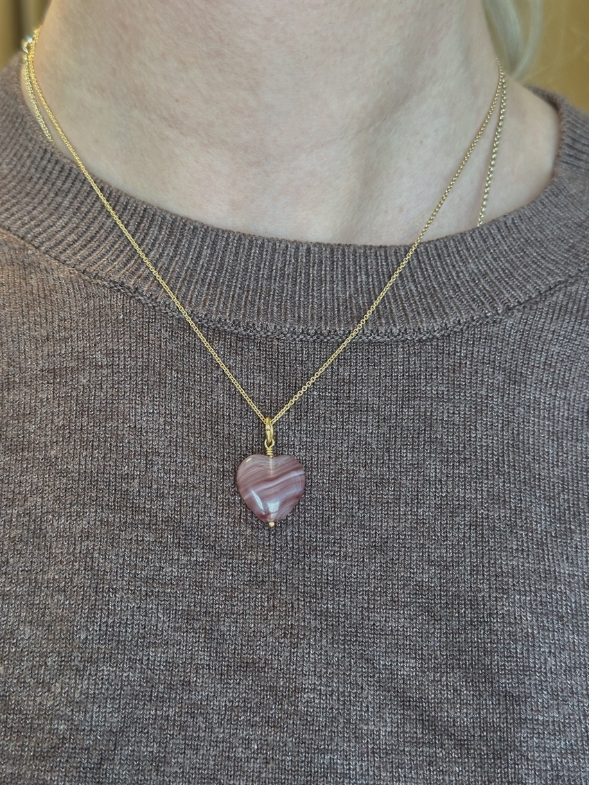 French Grande Heart vedhænget fra Pico Copenhagen i lilla