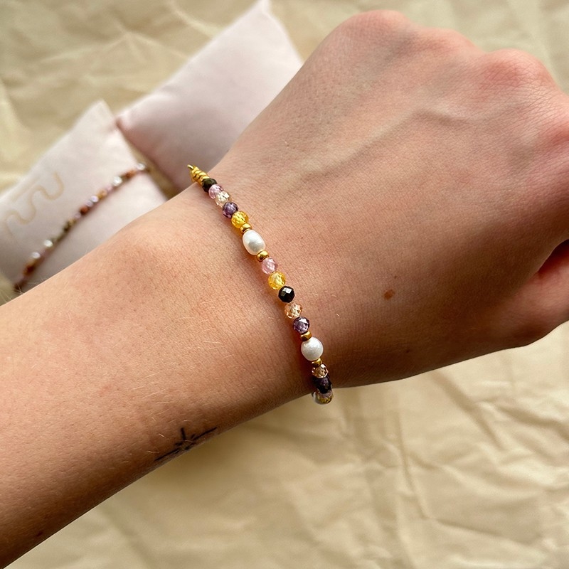 Nuni - Xenia Toffee Love armbånd i forgyldt sølv