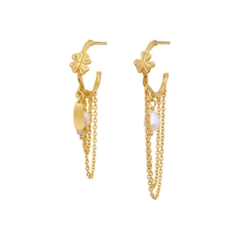 Maanesten - Inara Øreringe i forgyldt sølv