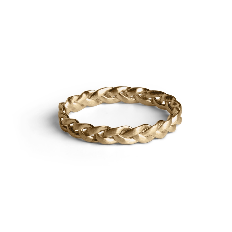 Small Braided ring i forgyldt sølv fra danske Jane Kønig