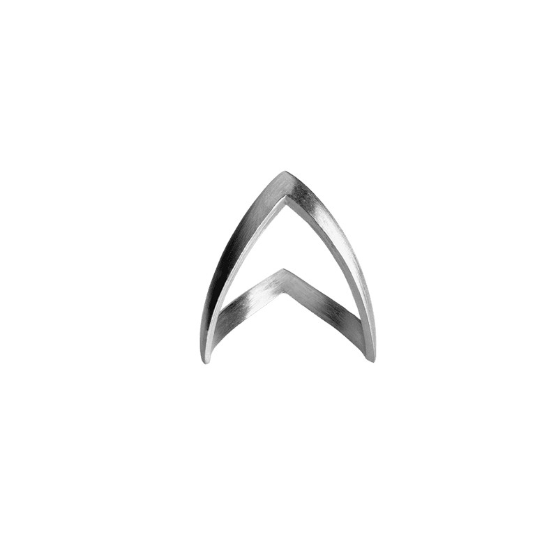 Jane Kønig - V-ring i mat sølv