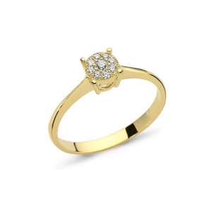 Coronet ring i 14 kt guld fra NURAN med diamanter  -15 %