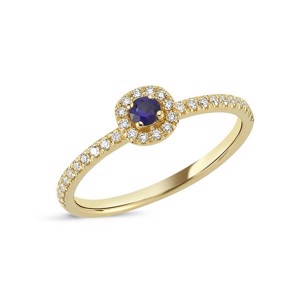 Blå safir ring i 14 karat guld fra Sofia af Nuran